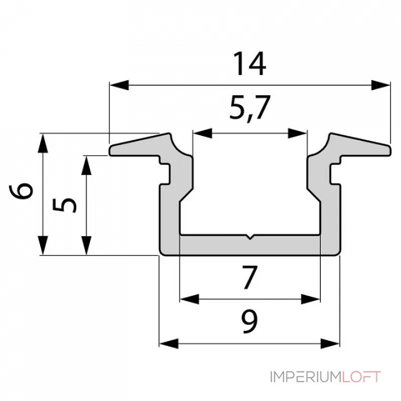 Профиль накладной  Deko-Light ET-01-05 975083 Цвет арматуры черный