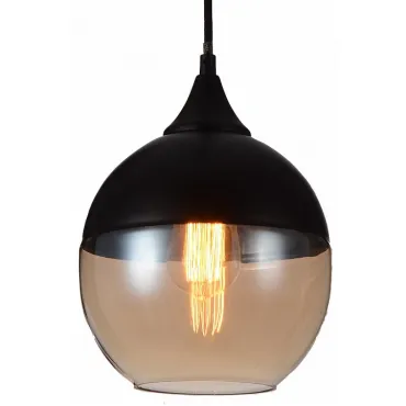 Подвесной светильник Favourite Kuppe 1593-1P Цвет арматуры черный Цвет плафонов янтарный от ImperiumLoft