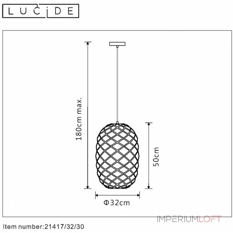 Подвесной светильник Lucide 21417/32/30