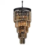 Подвесной светильник Vitaluce V5154 V5154-1/7 Цвет арматуры черный Цвет плафонов янтарный от ImperiumLoft
