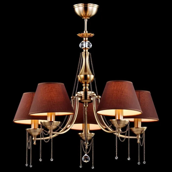 Подвесная люстра Maytoni Chester RC0100-PL-05-R Цвет арматуры бронза Цвет плафонов коричневый от ImperiumLoft