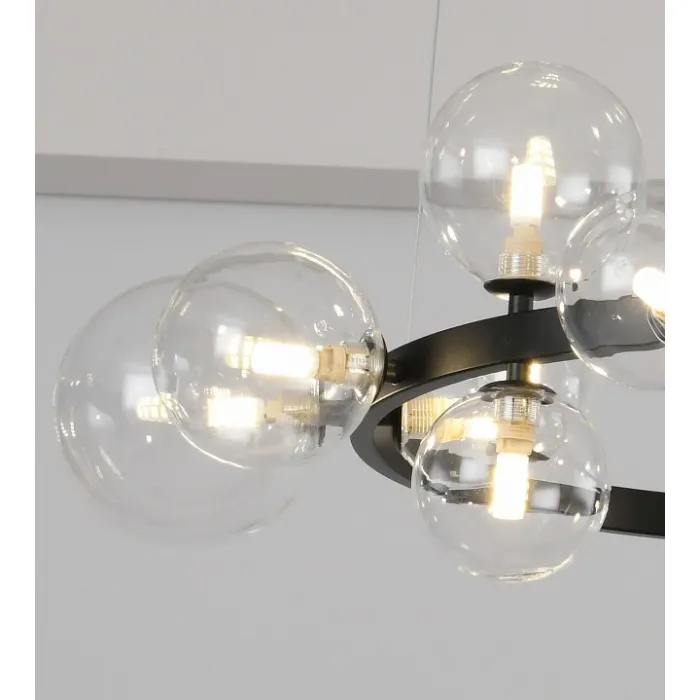 09408-15,19 Люстра Иона черный d85 h120 G9 15*5W (Led лампы в комплекте 4000К) 2 типа крепления от ImperiumLoft