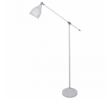 Торшер Arte Lamp Braccio A2054PN-1WH Цвет арматуры белый Цвет плафонов белый