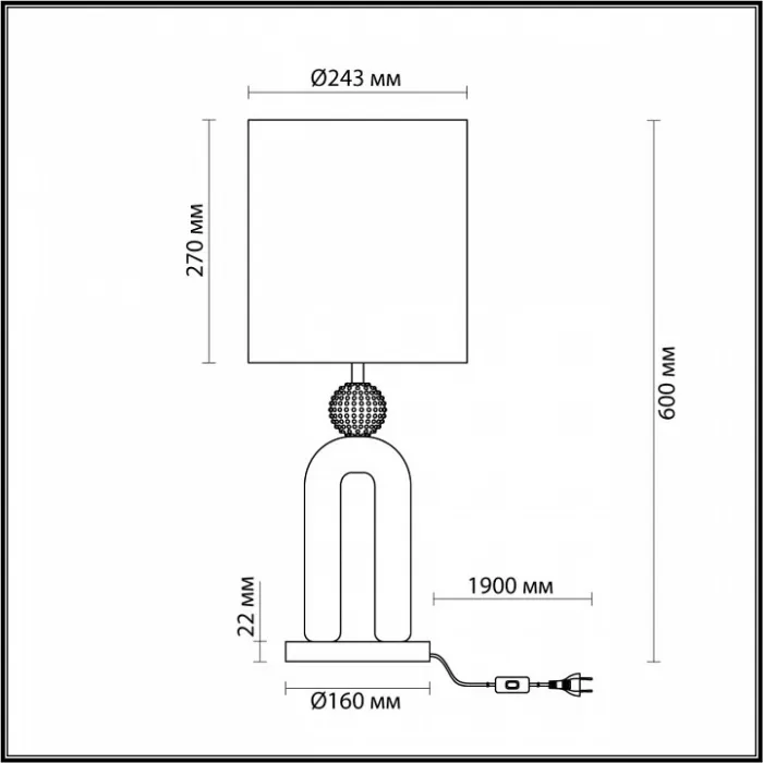 Настольная лампа декоративная Odeon Light Bagel 5410/1T от ImperiumLoft