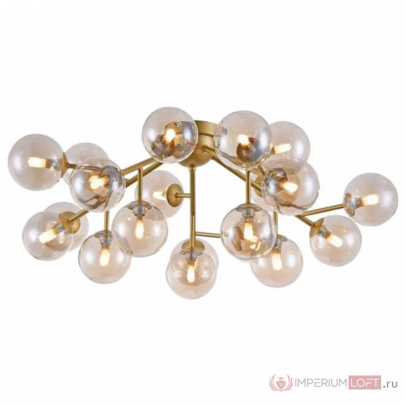 Потолочная люстра Maytoni Dallas MOD545PL-20G Цвет арматуры золото Цвет плафонов янтарный от ImperiumLoft