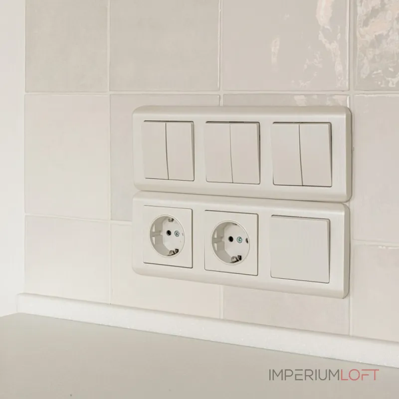 Выключатель проходной двухклавишный без рамки Werkel W112 3 W1122013