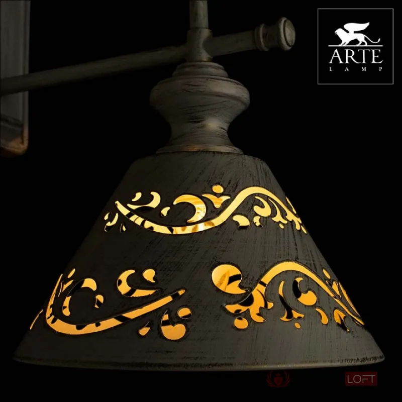 Бра Arte Lamp Kensington A1511AP-1WG Цвет арматуры белый Цвет плафонов белый от ImperiumLoft