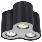 Накладной светильник Arte Lamp Falcon A5633PL-3BK Цвет арматуры черный Цвет плафонов желтый