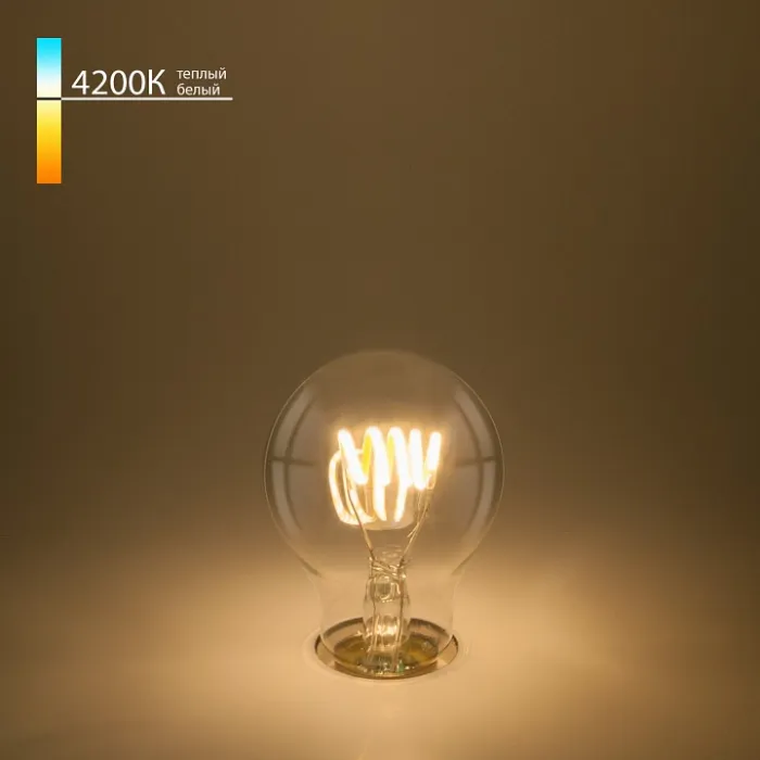 Лампа светодиодная Elektrostandard BLE2708 E27 6Вт 4200K a048303 Цвет арматуры никель Цвет плафонов белый от ImperiumLoft