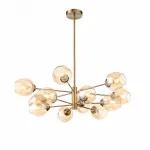 Люстра на штанге ST-Luce Fovia SL1500.203.12 Цвет арматуры золото Цвет плафонов янтарный от ImperiumLoft
