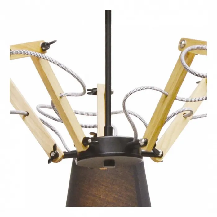 Подвесная люстра Arte Lamp Pinocchio A5700LM-5BK Цвет арматуры коричневый Цвет плафонов черный от ImperiumLoft