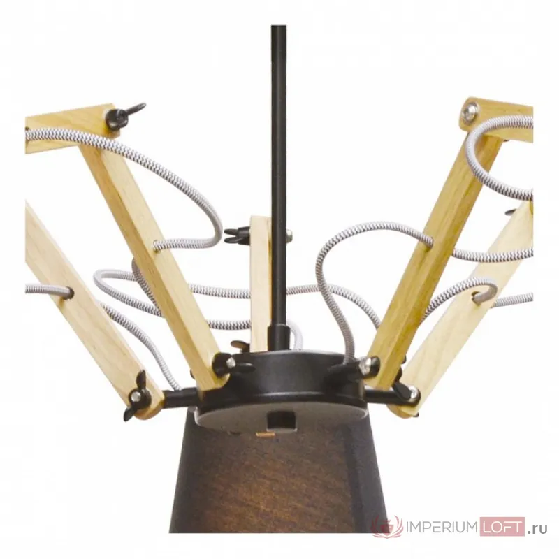 Подвесная люстра Arte Lamp Pinocchio A5700LM-5BK Цвет арматуры коричневый Цвет плафонов черный от ImperiumLoft