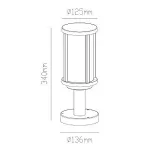Наземный низкий светильник Arte Lamp Toronto A1036FN-1BK Цвет плафонов прозрачный Цвет арматуры черный
