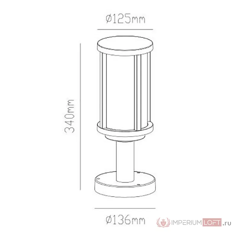 Наземный низкий светильник Arte Lamp Toronto A1036FN-1BK Цвет плафонов прозрачный Цвет арматуры черный от ImperiumLoft