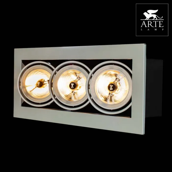 Встраиваемый светильник Arte Lamp Technika 2 A5930PL-3WH Цвет арматуры белый Цвет плафонов белый от ImperiumLoft