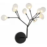 07521-9,19(21) Светильник Ветта черный (прозрачные плафоны) d42 h38 G4 9*2W (Led лампы в комплекте, 4000K) от ImperiumLoft