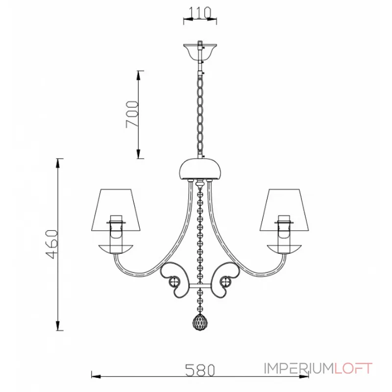 Подвесная люстра Rivoli Mattina P5 CR Б0038425 Подвесная люстра Rivoli Mattina P5 CR Б0038425