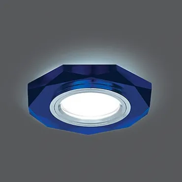 Встраиваемый светильник Gauss Backlight 4 BL055 Цвет плафонов синий Цвет арматуры хром