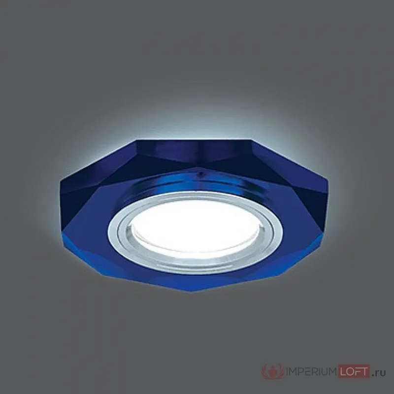 Встраиваемый светильник Gauss Backlight 4 BL055 Цвет плафонов синий Цвет арматуры хром от ImperiumLoft
