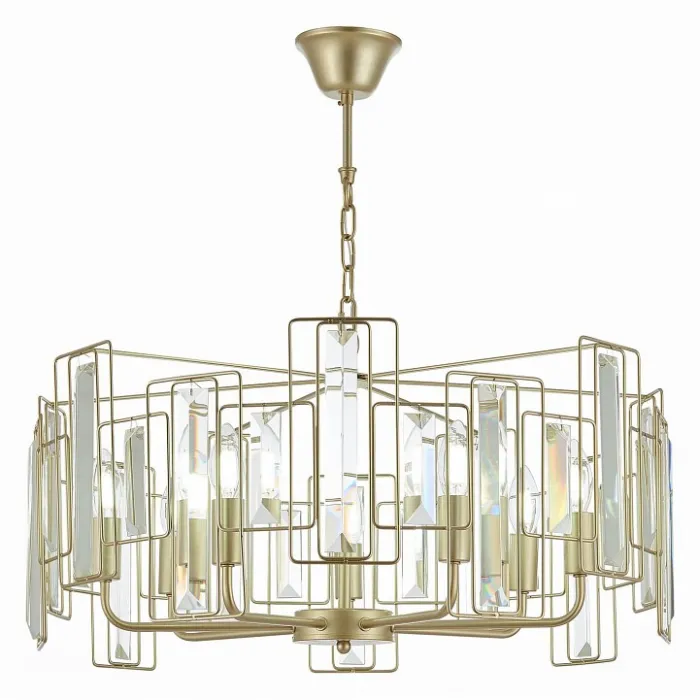 Подвесная люстра EVOLUCE Giano SLE103403-07 Цвет плафонов прозрачный Цвет арматуры коричневый от ImperiumLoft