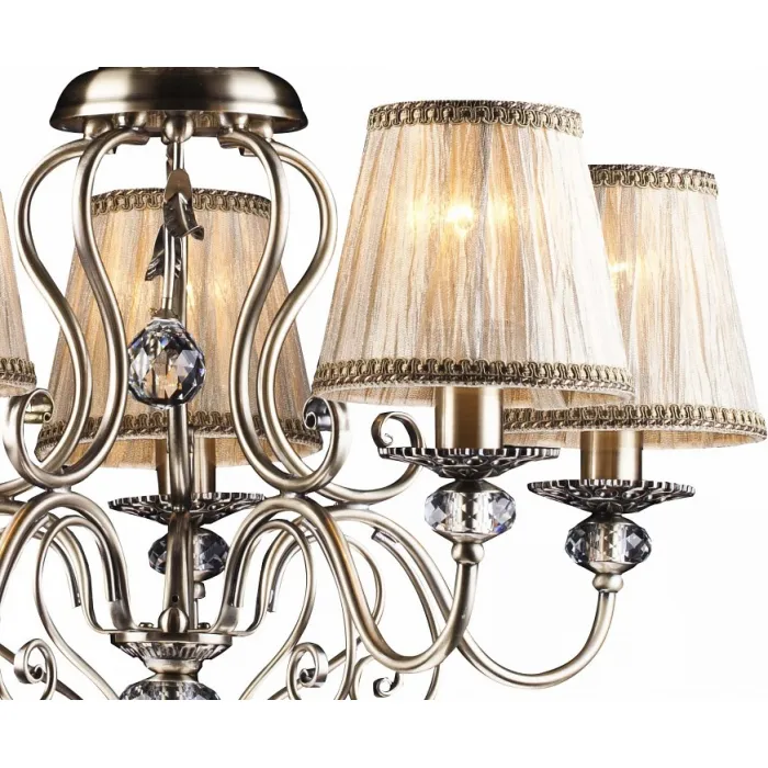 Подвесная люстра Arte Lamp Charm A2083LM-5AB Цвет арматуры бронза Цвет плафонов кремовый от ImperiumLoft