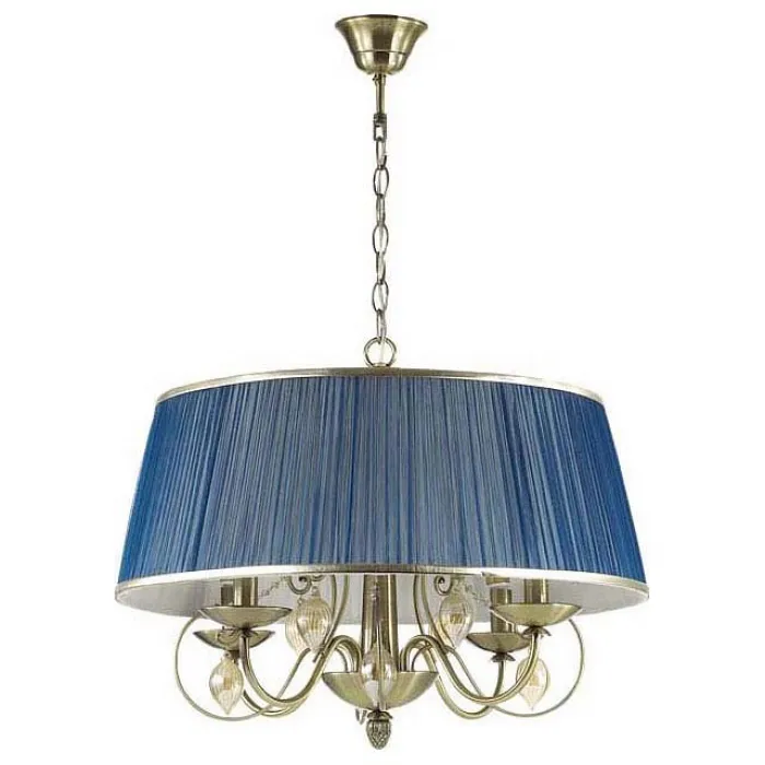 Подвесной светильник Odeon Light Niagara 3921/4 Цвет арматуры бронза Цвет плафонов синий от ImperiumLoft