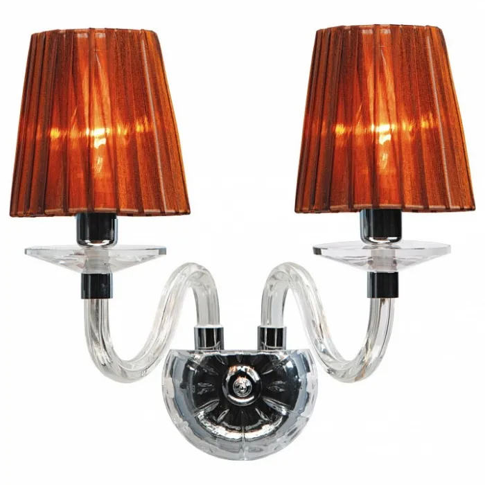 Бра MW-Light Палермо 8 386021402 Цвет арматуры хром Цвет плафонов красный от ImperiumLoft
