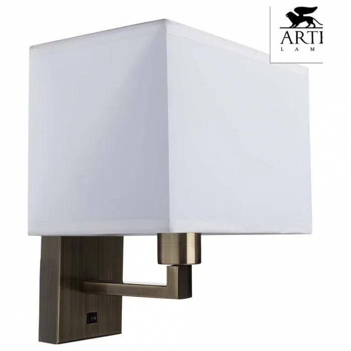 Бра Arte Lamp Hall A9248AP-1AB Цвет арматуры бронза Цвет плафонов белый от ImperiumLoft