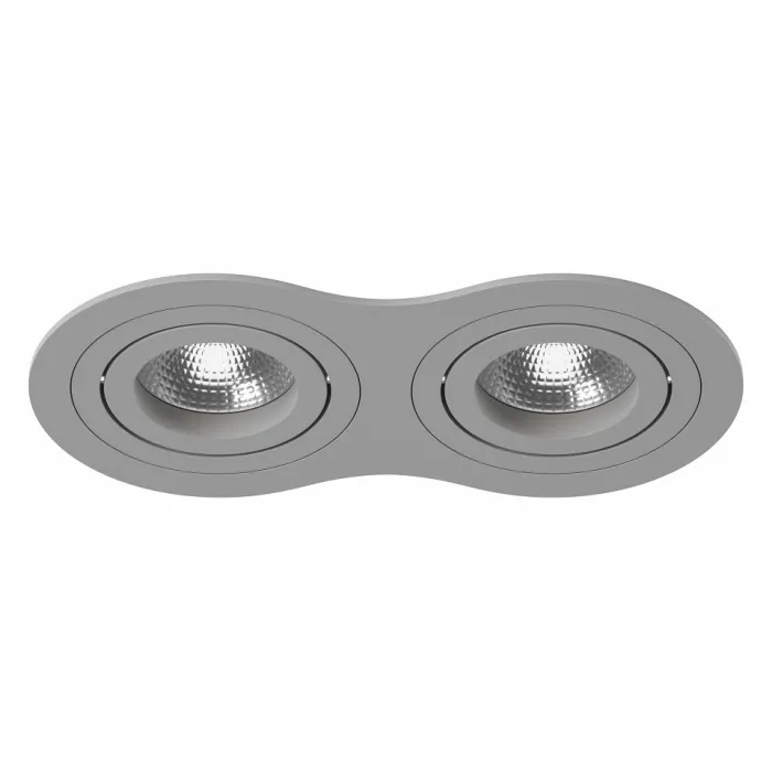 Встраиваемый светильник Lightstar Intero 16 double round i6290909 Цвет арматуры серый Цвет плафонов хром от ImperiumLoft