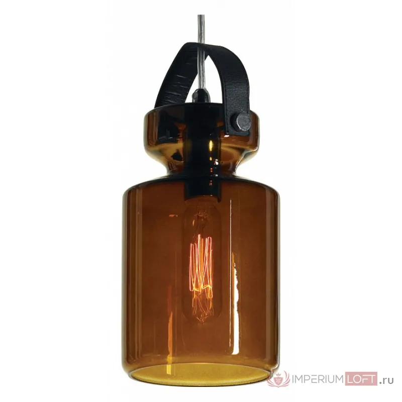 Подвесной светильник Lussole Brighton LSP-9640T Цвет арматуры хром Цвет плафонов коричневый от ImperiumLoft