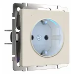 Розетка с заземлением с подсветкой без рамки Werkel айвори матовые W1171462 от ImperiumLoft