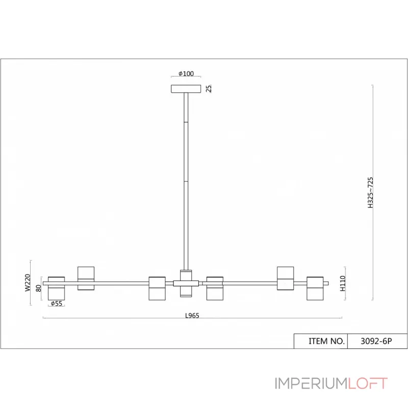 Люстра на штанге F-promo Chart 3092-6P Люстра на штанге F-promo Chart 3092-6P