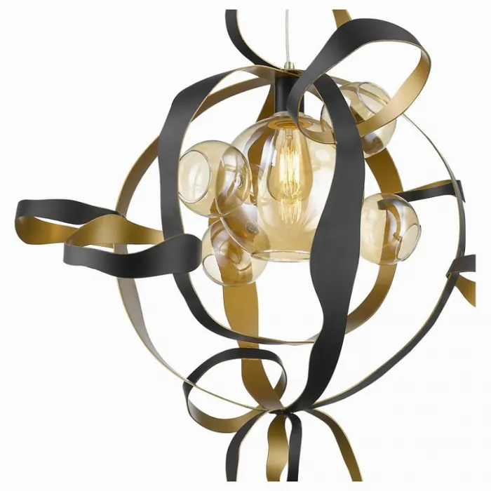 Светильник на штанге DeLight Collection 68057 P68057L black/gold Цвет арматуры желтый Цвет плафонов прозрачный от ImperiumLoft