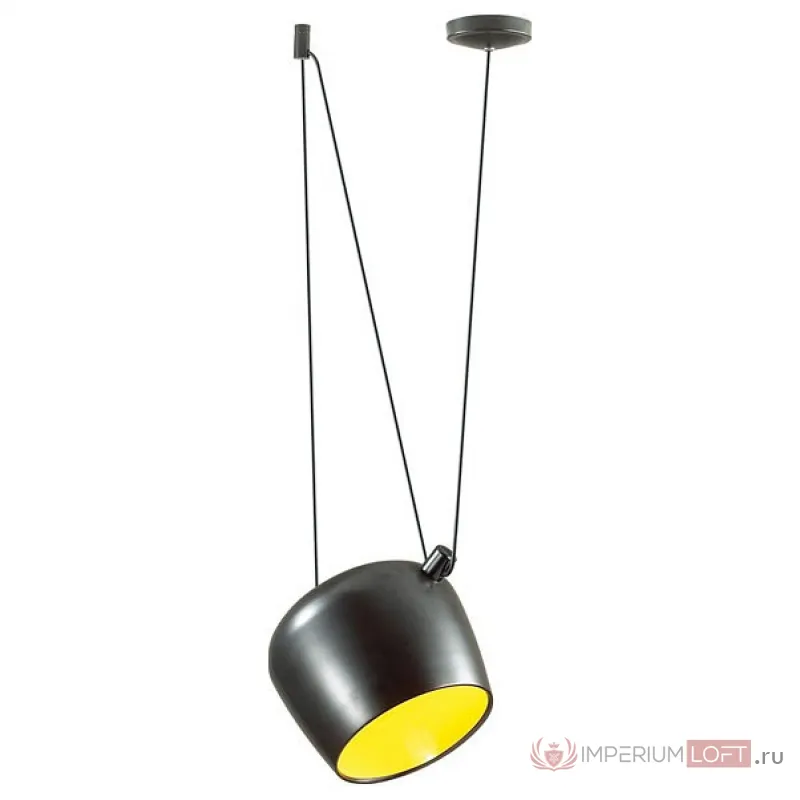 Подвесной светильник Odeon Light Foks 4104/1 Цвет арматуры черный Цвет плафонов желтый от ImperiumLoft