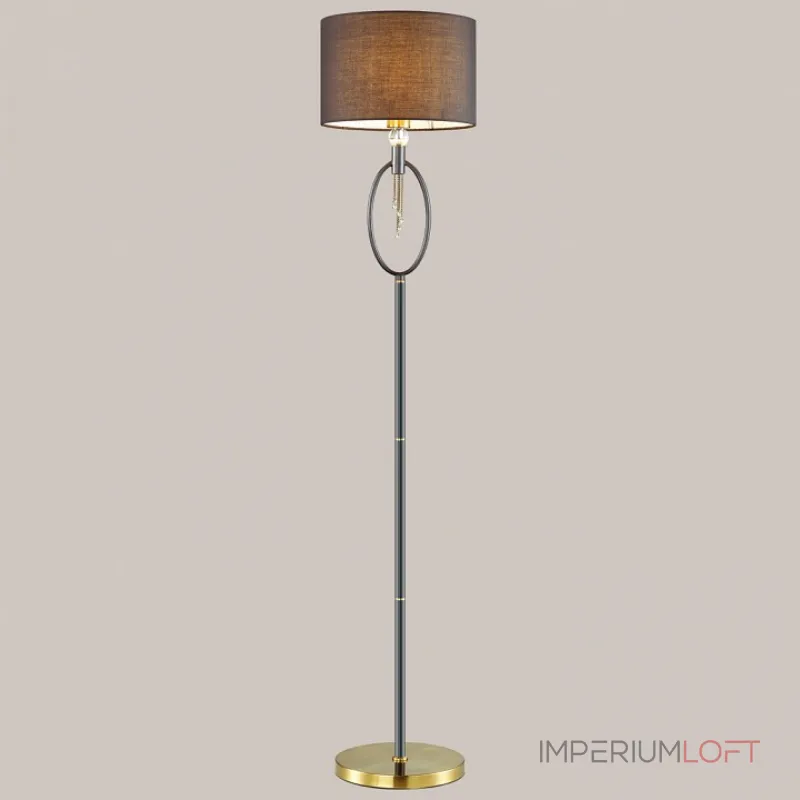 Торшер Lumion Santiago 4516/1F Цвет арматуры латунь Цвет плафонов черный