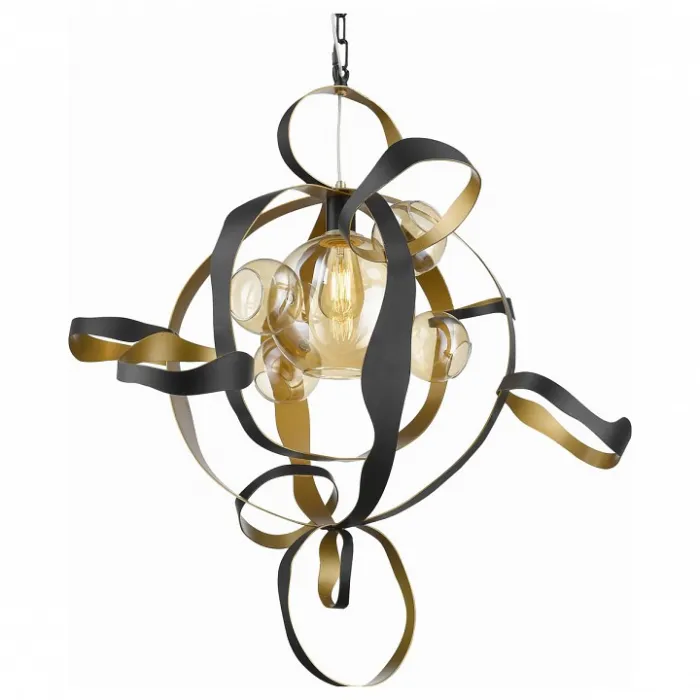 Светильник на штанге DeLight Collection 68057 P68057L black/gold Цвет арматуры желтый Цвет плафонов прозрачный от ImperiumLoft