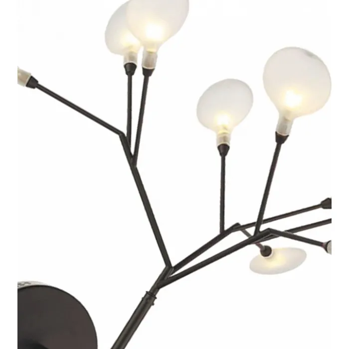 07521-9,19(21) Светильник Ветта черный (прозрачные плафоны) d42 h38 G4 9*2W (Led лампы в комплекте, 4000K) от ImperiumLoft