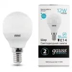 Лампа светодиодная Gauss LED Elementary E14 12Вт 4100K 53122
