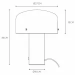 Настольная лампа декоративная Lucide Timon 05539/01/02 Цвет плафонов белый Цвет арматуры золото