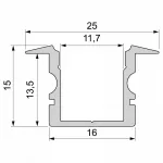 Профиль встраиваемый  Deko-Light ET-02-10 975123 Цвет арматуры черный