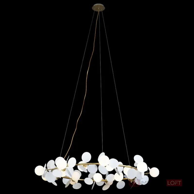 Подвесная люстра Loft it Matisse 10008/1300 white Цвет арматуры золото Цвет плафонов белый от ImperiumLoft