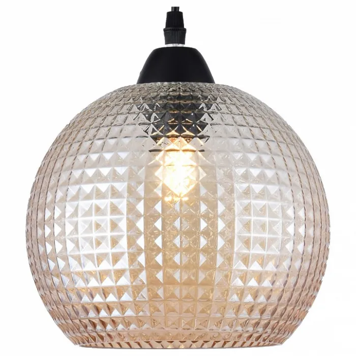 Подвесной светильник TopLight Verity TL1212H-01TR Цвет арматуры черный Цвет плафонов прозрачный от ImperiumLoft