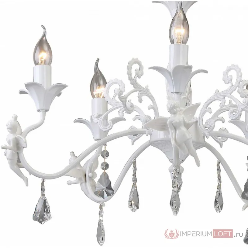 Подвесная люстра Arte Lamp Angelina A5349LM-5WH Цвет арматуры белый Цвет плафонов прозрачный от ImperiumLoft