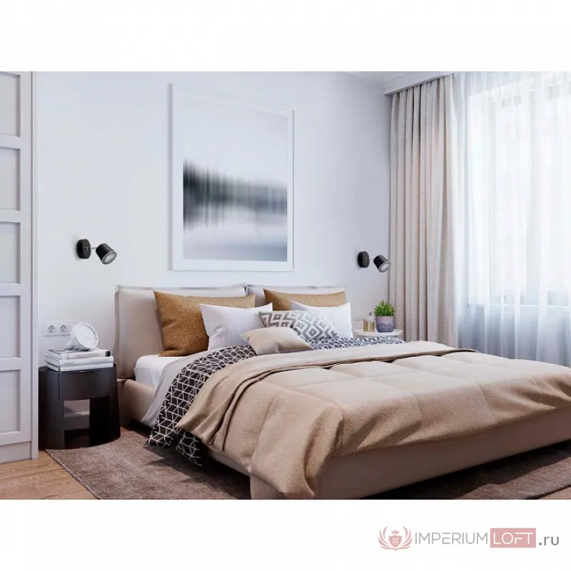Спот MW-Light Бали 543021101 Цвет арматуры бронза Цвет плафонов черный от ImperiumLoft
