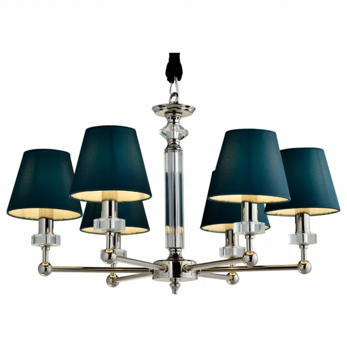 Подвесная люстра ST-Luce Viore SL1755.173.06 Цвет арматуры никель Цвет плафонов зеленый от ImperiumLoft