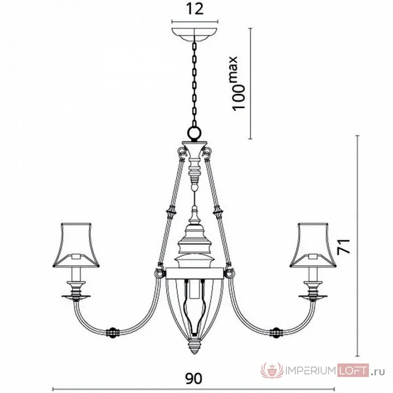 Подвесная люстра Divinare Archeo 1165/01 LM-8 Цвет арматуры никель Цвет плафонов кремовый от ImperiumLoft