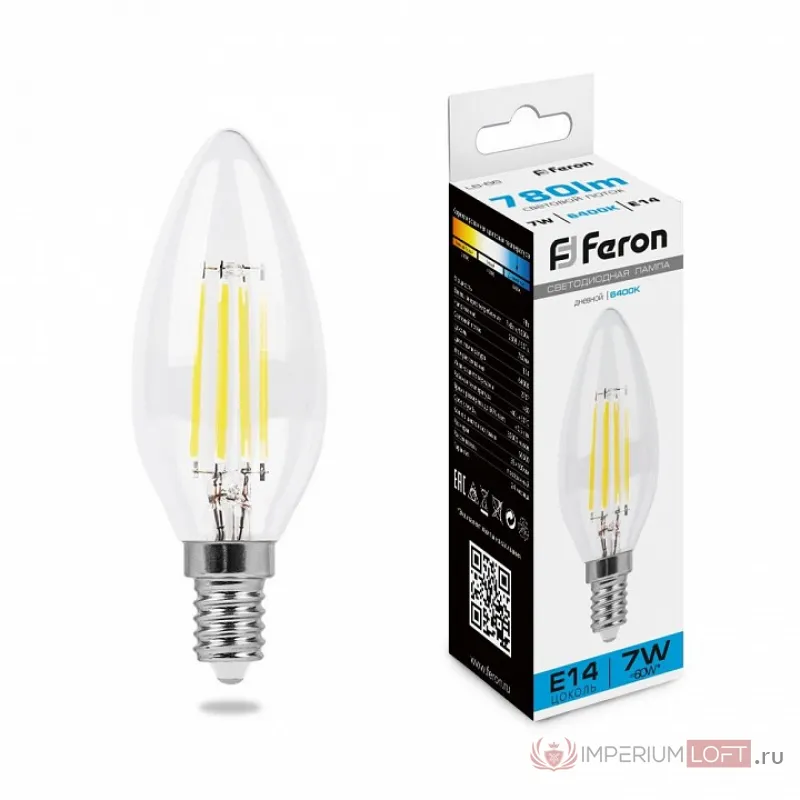 Лампа светодиодная Feron LB-66 E14 7Вт 6400K 38227 от ImperiumLoft