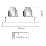 Рамка на 2 светильника Deko-Light 930097 Цвет арматуры черный