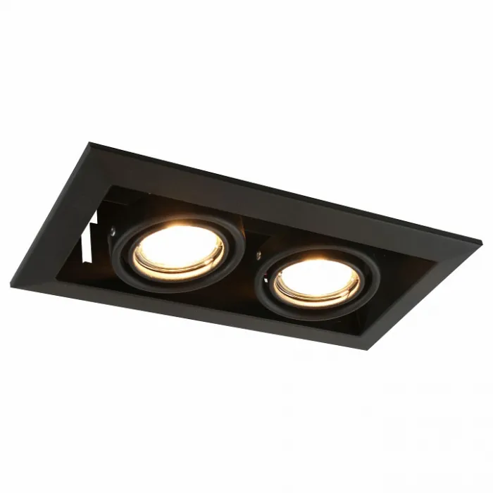 Встраиваемый светильник Arte Lamp A5941 A5941PL-2BK Цвет арматуры черный Цвет плафонов белый от ImperiumLoft