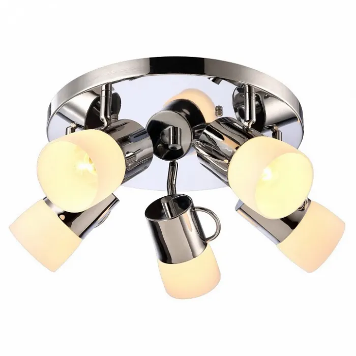 Спот Arte Lamp Bancone A9485PL-5CC Цвет арматуры хром Цвет плафонов белый от ImperiumLoft